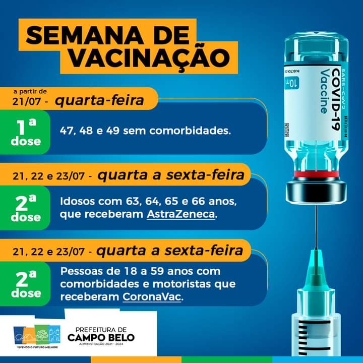 Campo Belo dá mais um passo na vacinação contra a Covid-19