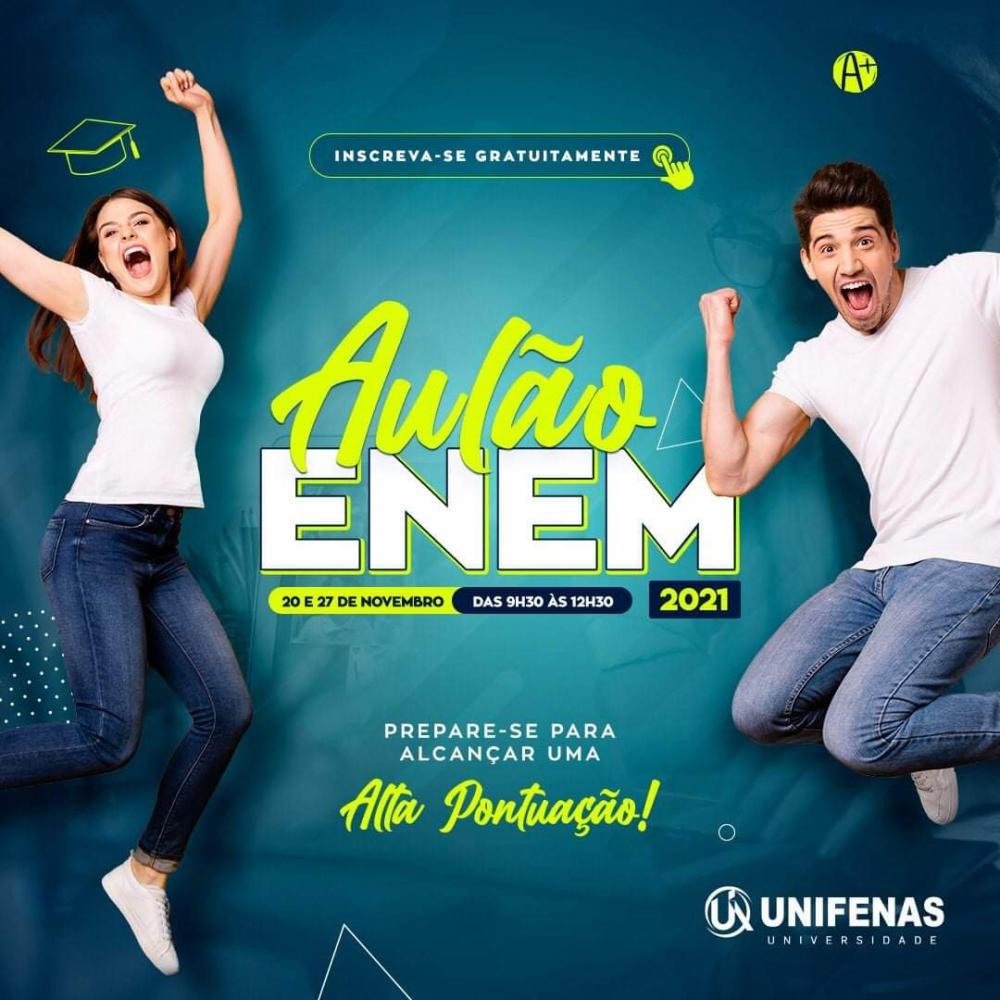 Vem aí o super Aulão ENEM 2021 - UNIFENAS!