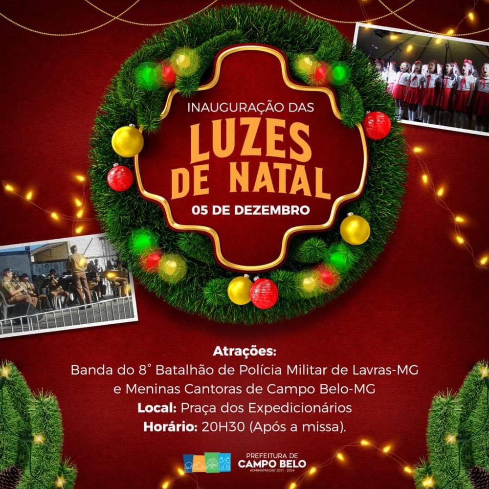 Acendimento das luzes marcará a abertura do Dezembro Encantado. 