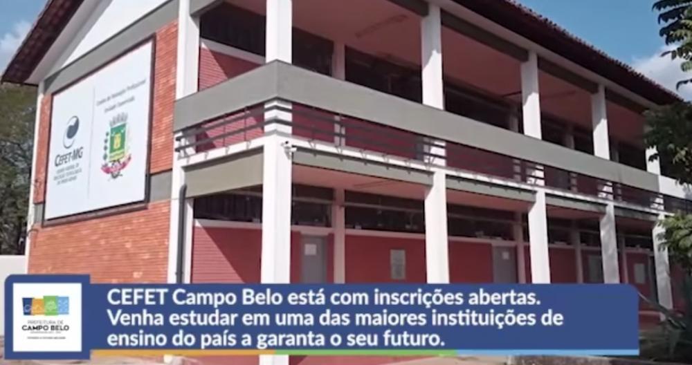O Centro de Formação Profissional de Campo Belo - Unidade conveniada ao CEFET-MG oferece 72 vagas 