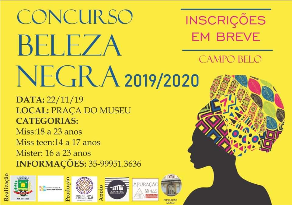 A quarta edição do Concurso Beleza Negra de Campo Belo será no dia 22 de novembro