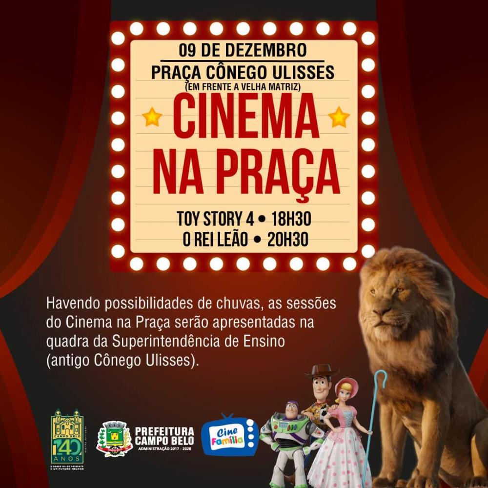 Em breve mais uma edição do cinema na praça
