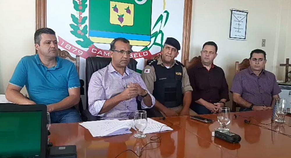 Entrevista coletiva do Prefeito Dr.Alisson e do Vice Adalberto Lopes da cidade de Campo B