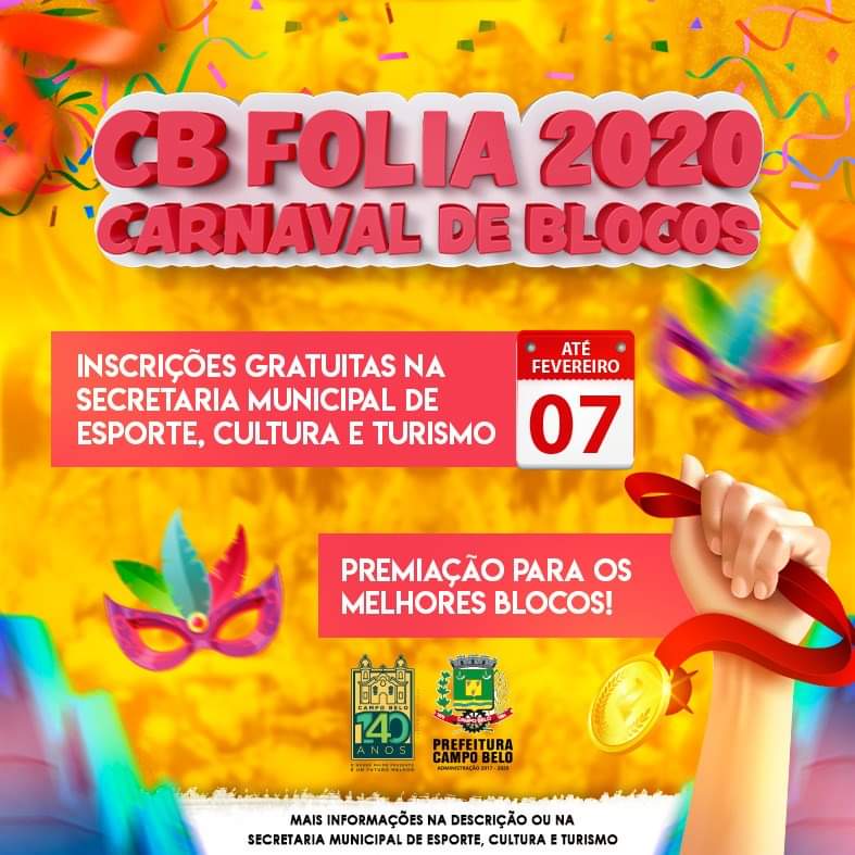 Prefeitura abre cadastramento de blocos para o Carnaval de Rua 2020