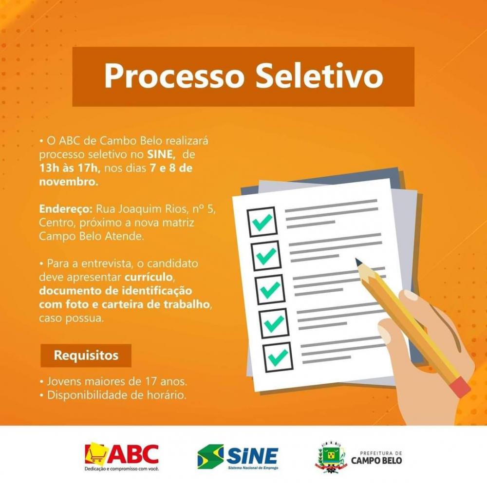 A Prefeitura de Campo Belo, em parceria com o SINE lançou um projeto piloto junto às empresas para dar oportunidade de emprego aos jovens a partir de 17 anos, sem exigência de experiência profissional.