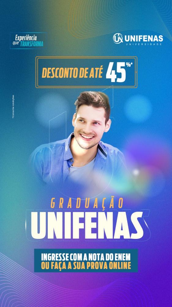 Já estão abertas as inscrições para os cursos de graduação presencial da UNIFENAS.