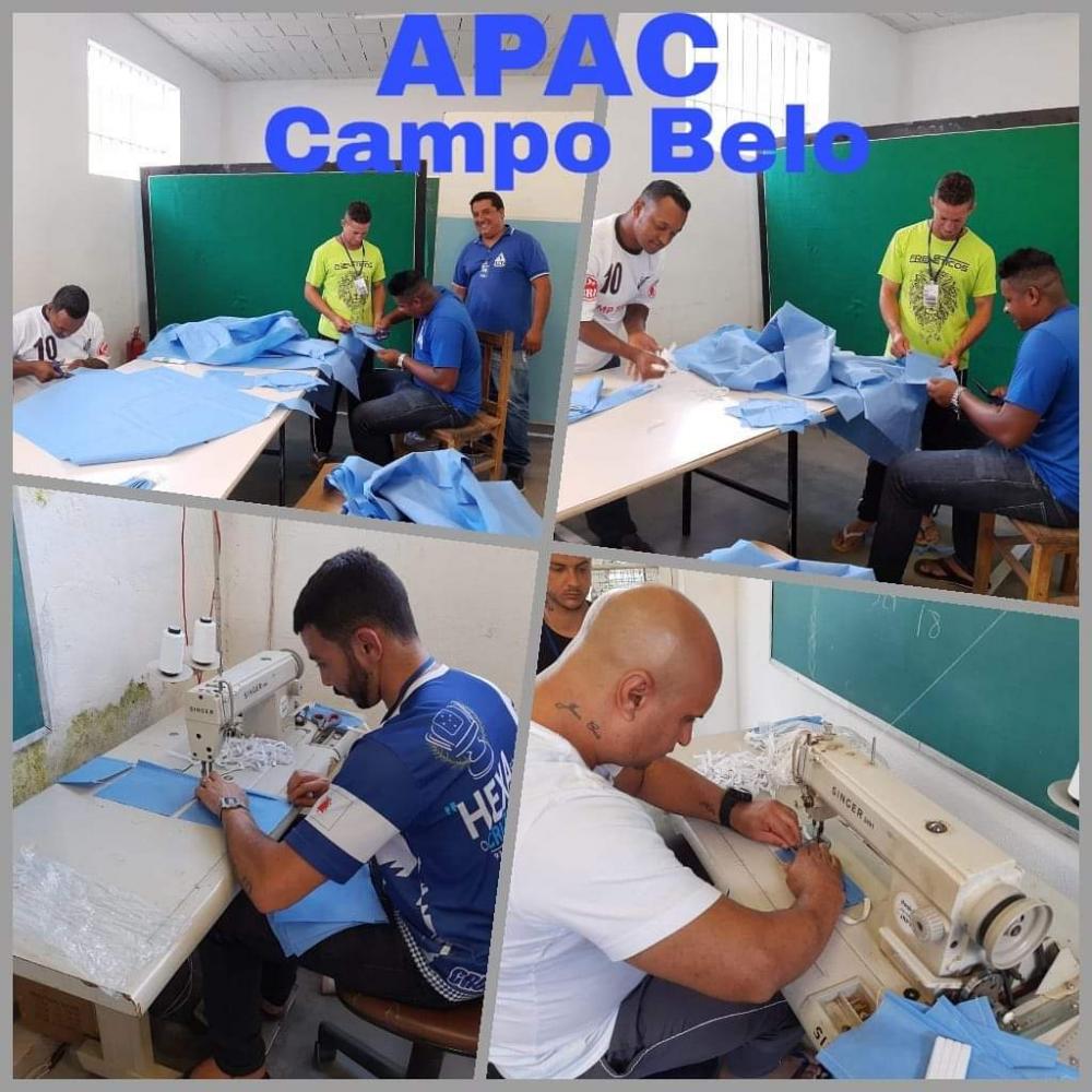 Apac de Campo Belo inicia fabricação de máscaras