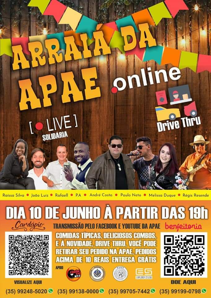 Arraiá da APAE de Campo Belo será online