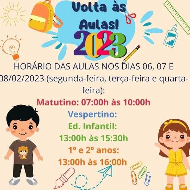 Comunicado sobre o horário das aulas!