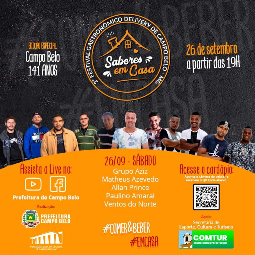 2° FESTIVAL GASTRONÔMICO Delivery “Sabores em Casa” do Município de Campo Belo