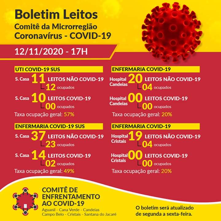Boletim EpiBoletim Leitos da Microrregião de Campo Belo - dia 12 de novembro