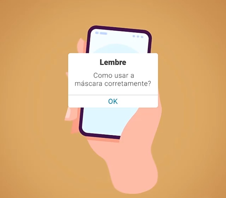 Lembre-se de usar a máscara corretamente