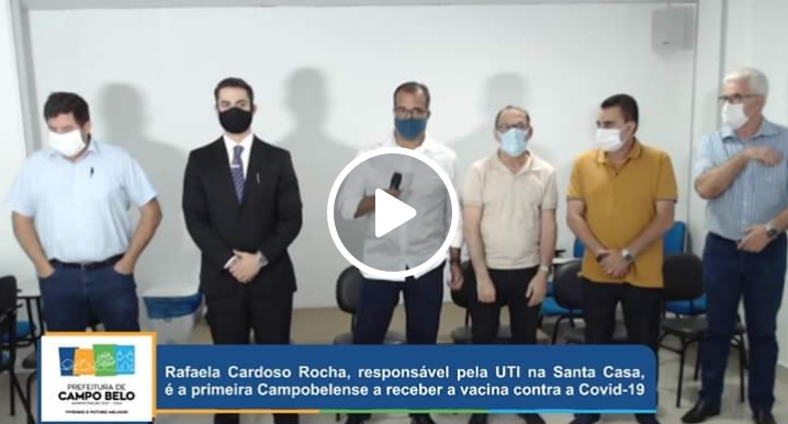 Rafaela Cardoso Rocha, responsável pela UTI na Santa Casa, é a primeira Campobelense a receber a vacina contra a Covid-19