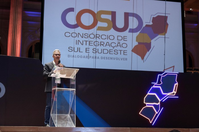 Governador e vice participam da abertura do 9º encontro do Cosud, em São Paulo