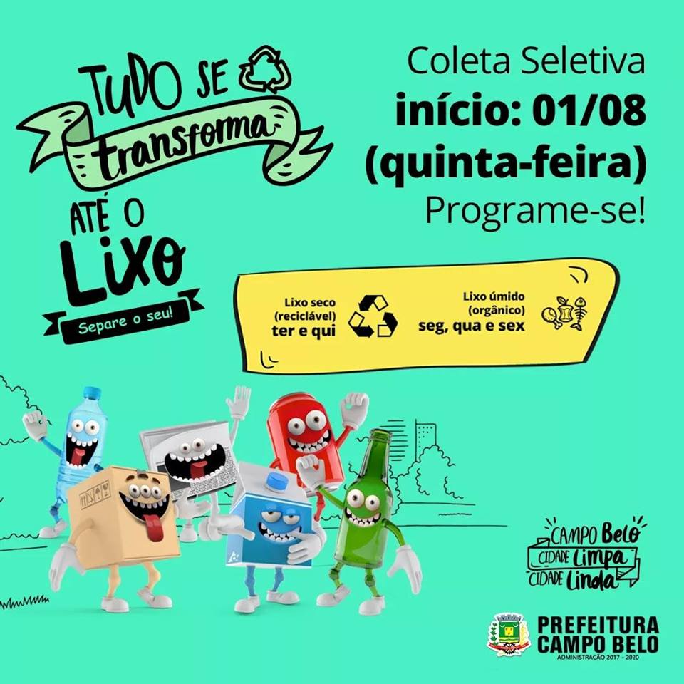 Coleta seletiva chega em Campo Belo