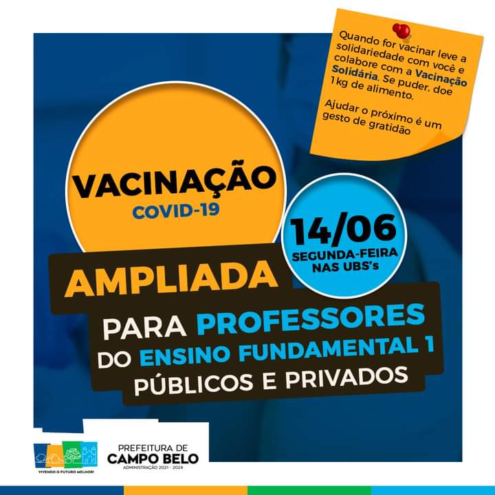 CONFIRA AS INFORMAÇÕES SOBRE A VACINAÇÃO CONTRA A COVID-19 EM CAMPO BELO.